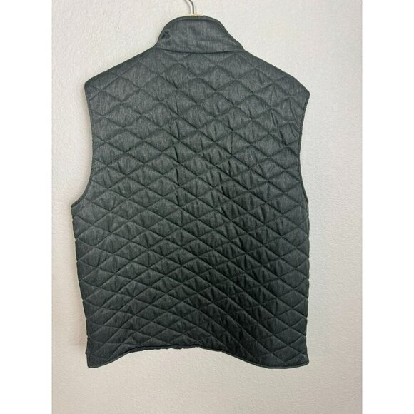 Men's Quilted Vest Size Large Weatherproof Vintage Green Pockets Outdoor - Picture 11 of 11